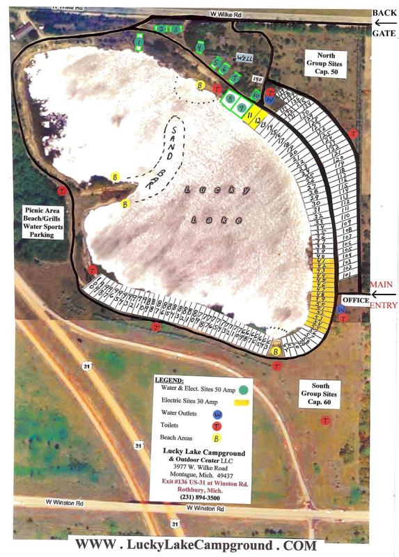Lucky Lake Campground in Rothbury, Michigan
