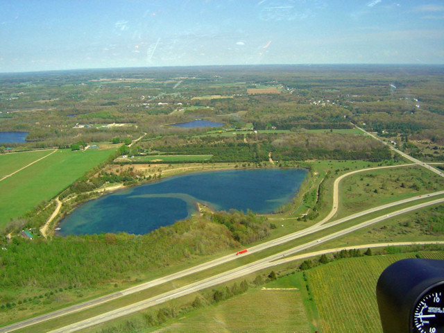 Aerial of Lake Wally