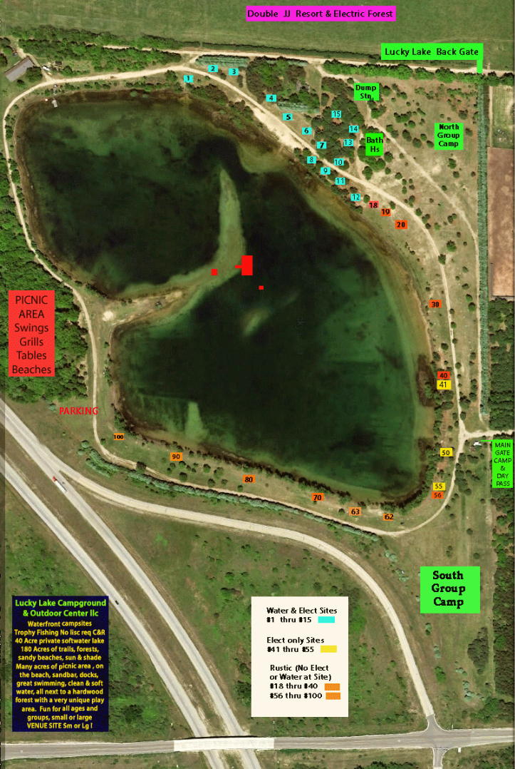 Lucky Lake Campground in Rothbury, Michigan